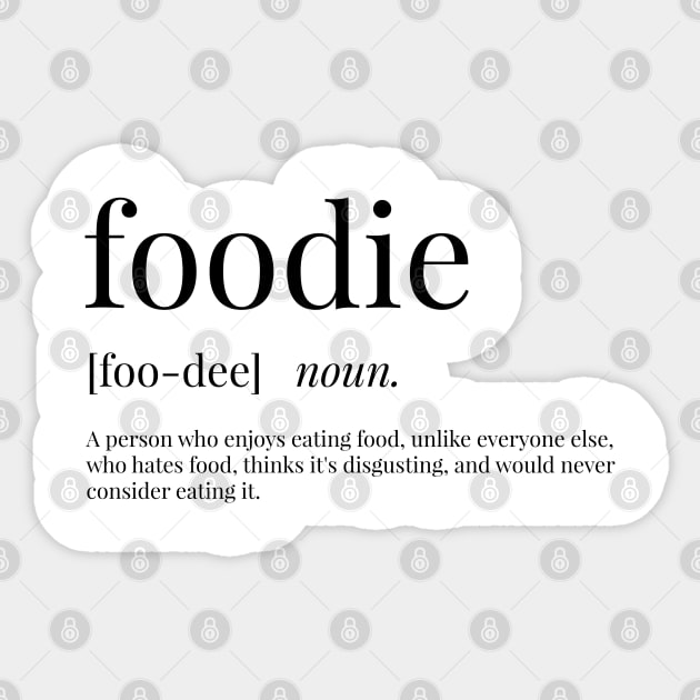 Foodie Definition Sticker by definingprints